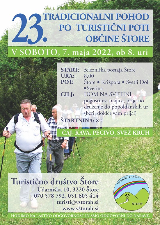 23. tradicionalni pohod po turistični poti občine Štore